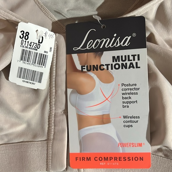 NWT Front Hook Sports Bra & Back Support Posture Corrector Wireless Bra 38D - Picture 15 of 16